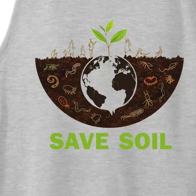 Save Earth Save Soil Movement Cute World Soil Day Ladies Tri-Blend Wicking Tank