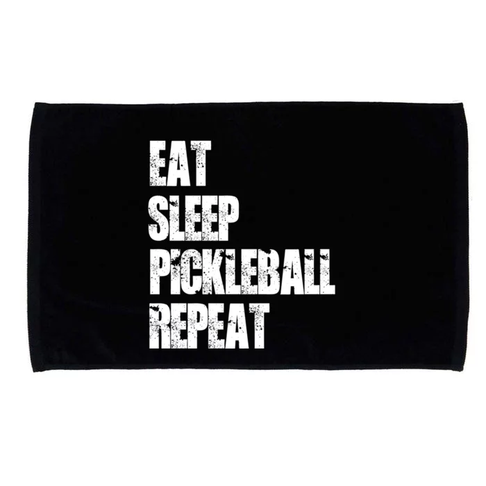 Sports Eat Sleep Pickleball Repeat Lover Gift Microfiber Hand Towel