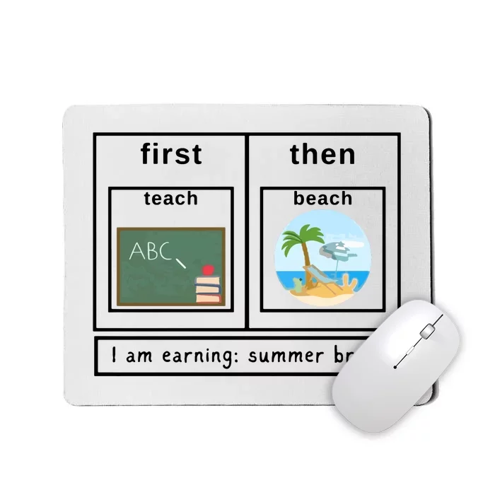 Special Education Teacher First Then Shirts Autism Teacher Mousepad