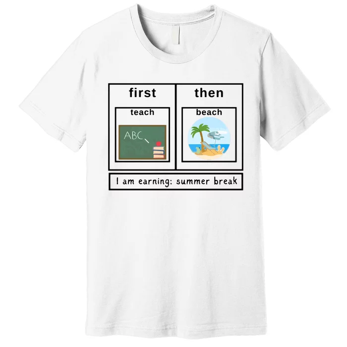 Special Education Teacher First Then Shirts Autism Teacher Premium T-Shirt