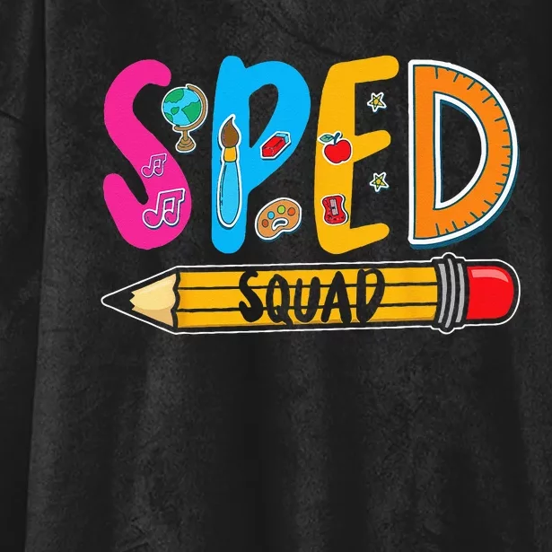 Special Education Teacher Sped Squad SPED Teacher Hooded Wearable Blanket