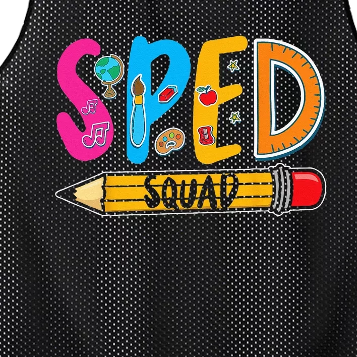 Special Education Teacher Sped Squad SPED Teacher Mesh Reversible Basketball Jersey Tank