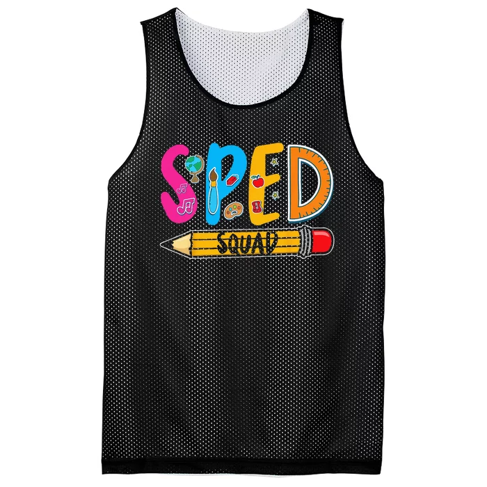 Special Education Teacher Sped Squad SPED Teacher Mesh Reversible Basketball Jersey Tank