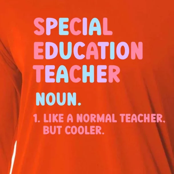 Special Education Teacher Gift Cooling Performance Long Sleeve Crew