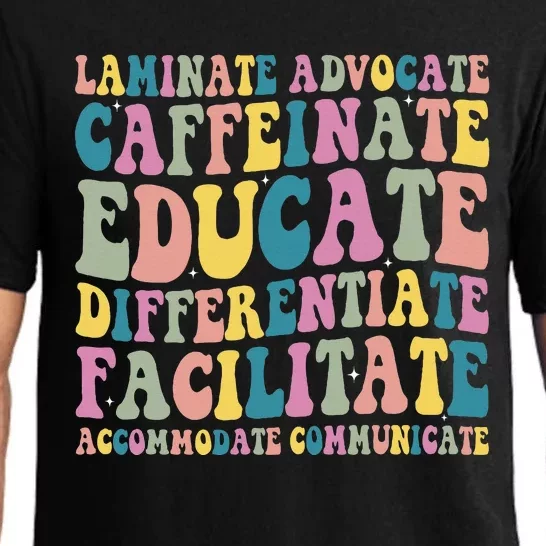 Special Education Teacher Laminate Accommodate Collaborate Pajama Set