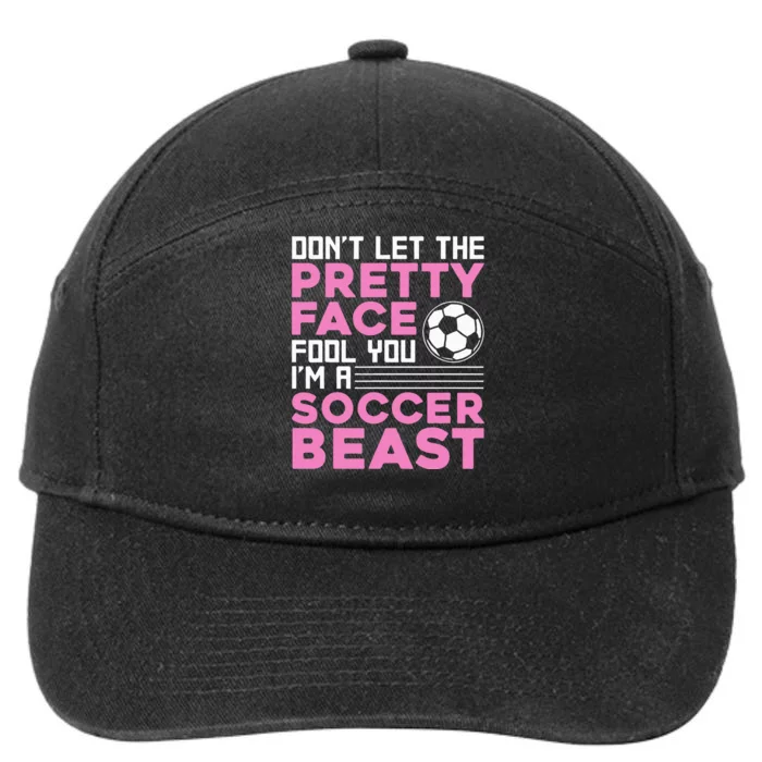 Soccer Enthusiast Trendy Sports for Female Athletes 7-Panel Snapback Hat