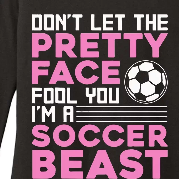 Soccer Enthusiast Trendy Sports for Female Athletes Womens CVC Long Sleeve Shirt