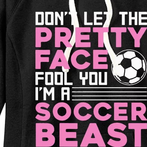 Soccer Enthusiast Trendy Sports for Female Athletes Women's Fleece Hoodie