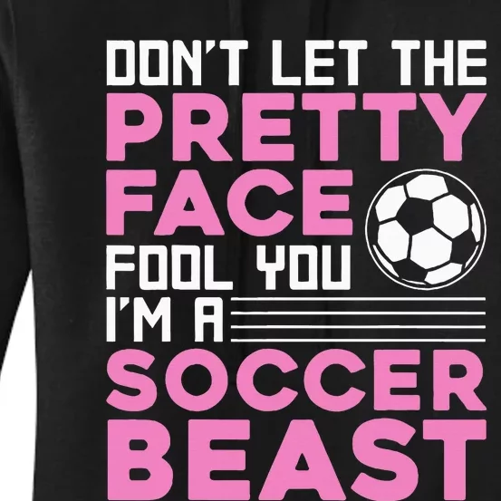 Soccer Enthusiast Trendy Sports for Female Athletes Women's Pullover Hoodie