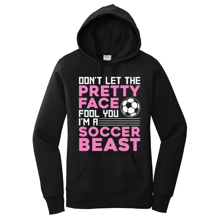 Soccer Enthusiast Trendy Sports for Female Athletes Women's Pullover Hoodie