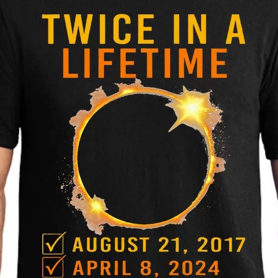 Solar Eclipse Twice In Lifetime 2024 Solar Eclipse Pajama Set