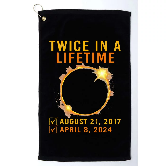 Solar Eclipse Twice In Lifetime 2024 Solar Eclipse Platinum Collection Golf Towel