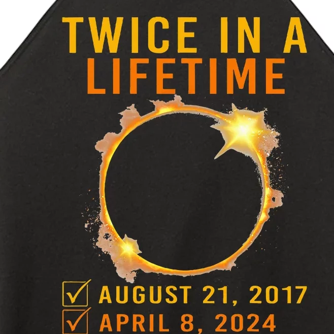 Solar Eclipse Twice In Lifetime 2024 Solar Eclipse Women’s Perfect Tri Rocker Tank