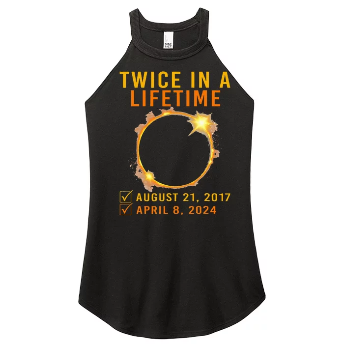 Solar Eclipse Twice In Lifetime 2024 Solar Eclipse Women’s Perfect Tri Rocker Tank