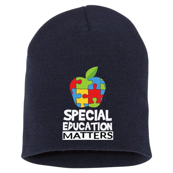 Special Education Teacher Autism Awareness Gift Short Acrylic Beanie