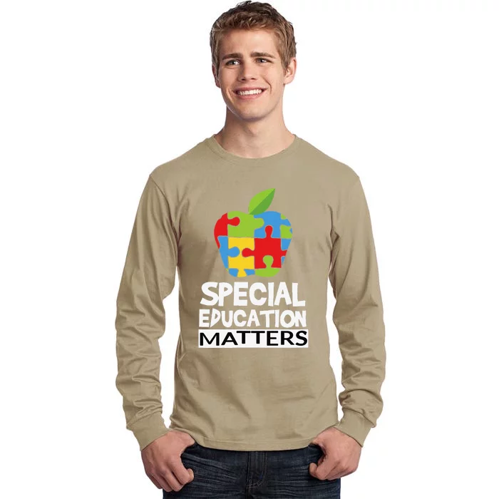 Special Education Teacher Autism Awareness Gift Tall Long Sleeve T-Shirt