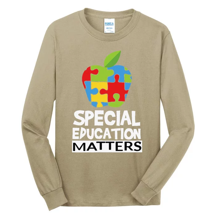 Special Education Teacher Autism Awareness Gift Tall Long Sleeve T-Shirt