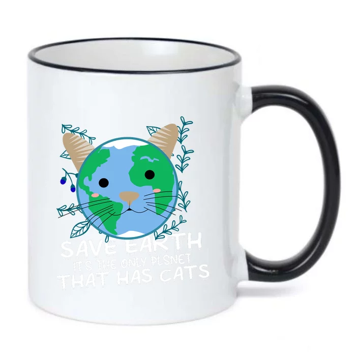 Save Earth The Only Planet With Cats Black Color Changing Mug