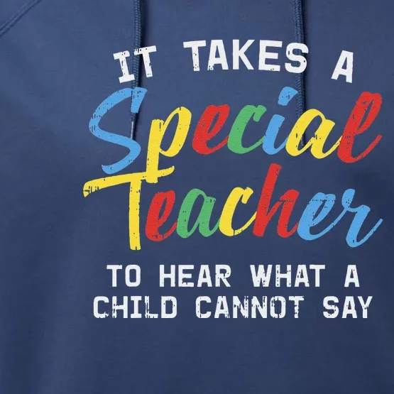 Special Education Teacher Cute Autism Awareness Gift Performance Fleece Hoodie