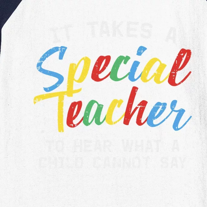 Special Education Teacher Cute Autism Awareness Gift Baseball Sleeve Shirt