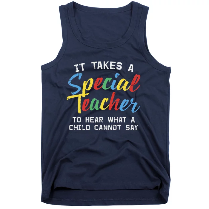 Special Education Teacher Cute Autism Awareness Gift Tank Top