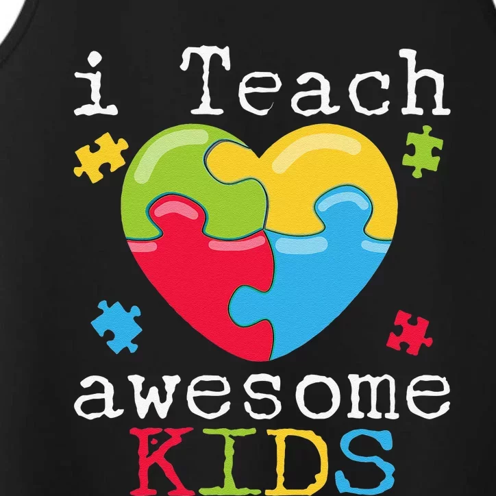 Special Education Teacher SPED Support Autism Tee Performance Tank