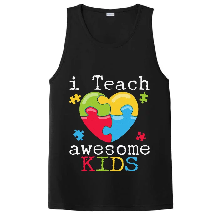 Special Education Teacher SPED Support Autism Tee Performance Tank