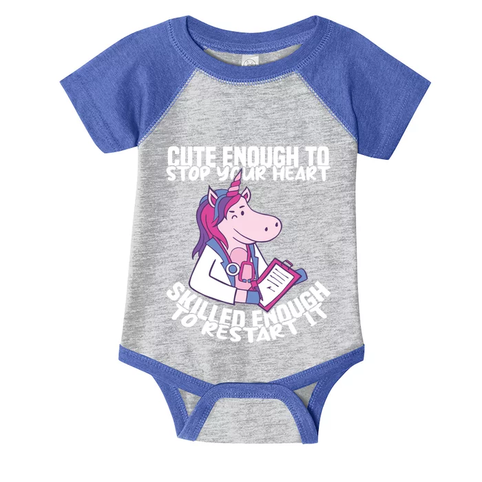 Skilled Enough To Restart Your Heart Nursing Hospital Nurse Gift Infant Baby Jersey Bodysuit