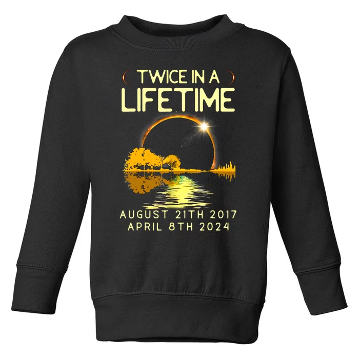 Solar Eclipse Twice In Lifetime April 08 2024 Toddler Sweatshirt