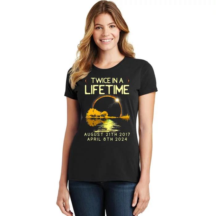 Solar Eclipse Twice In Lifetime April 08 2024 Women's T-Shirt