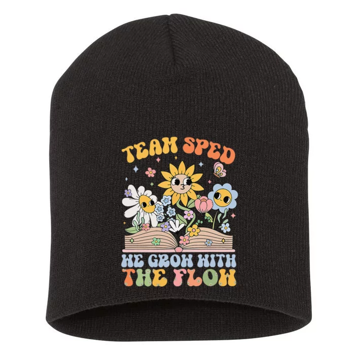 Special Ed Teacher Appreciation Team Sped Grow With The Flow Short Acrylic Beanie