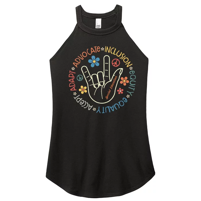 Special Education Teacher Inspirational Sped Women’s Perfect Tri Rocker Tank