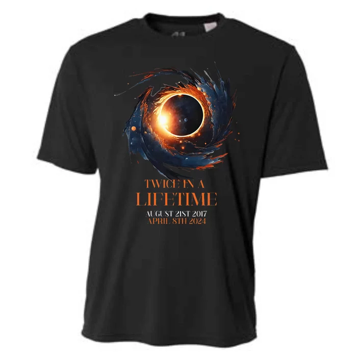 Solar Eclipse Twice In Lifetime 2024 Solar Eclipse Cooling Performance Crew T-Shirt