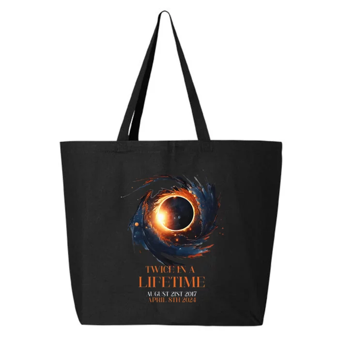 Solar Eclipse Twice In Lifetime 2024 Solar Eclipse 25L Jumbo Tote