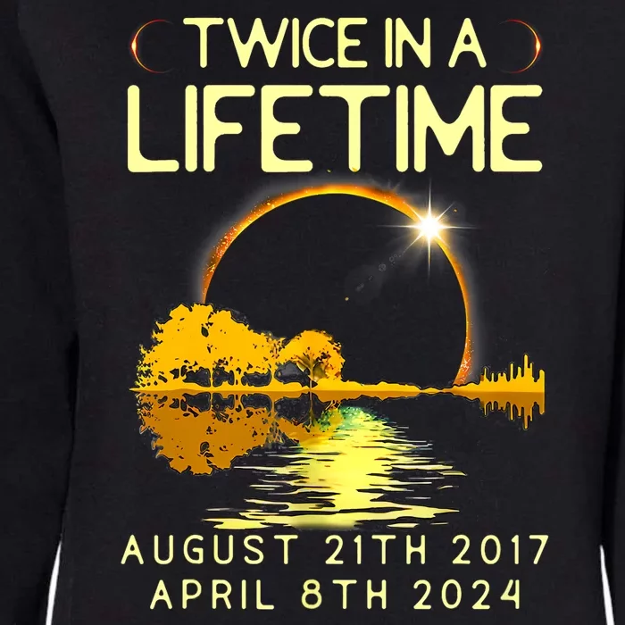 Solar Eclipse Twice In Lifetime April 08 2024 Womens California Wash Sweatshirt