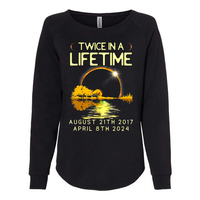 Solar Eclipse Twice In Lifetime April 08 2024 Womens California Wash Sweatshirt