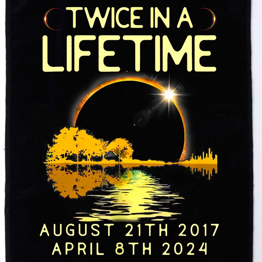 Solar Eclipse Twice In Lifetime April 08 2024 Platinum Collection Golf Towel