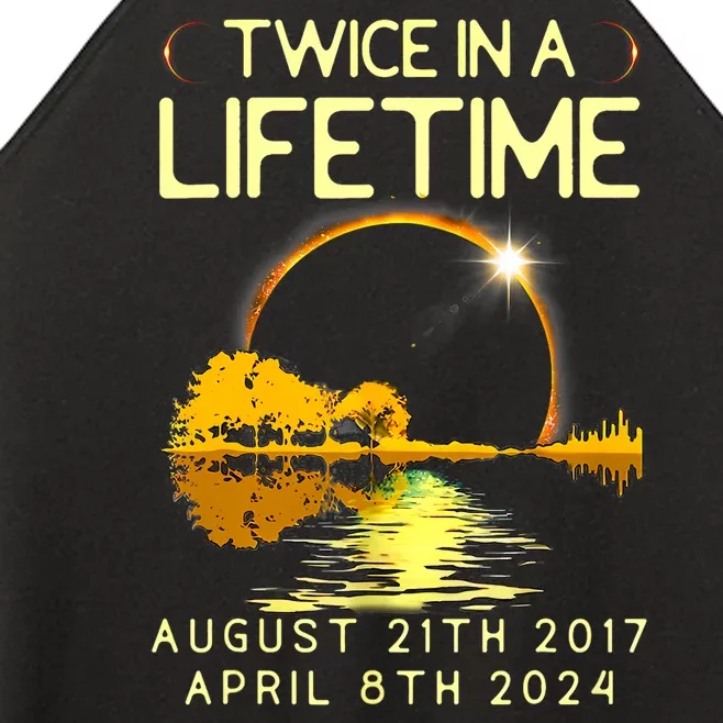 Solar Eclipse Twice In Lifetime April 08 2024 Women’s Perfect Tri Rocker Tank