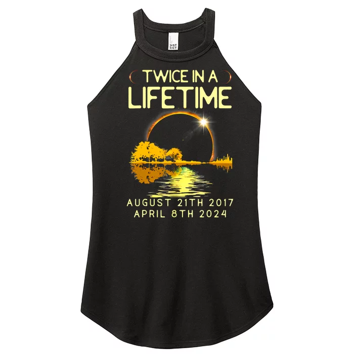 Solar Eclipse Twice In Lifetime April 08 2024 Women’s Perfect Tri Rocker Tank