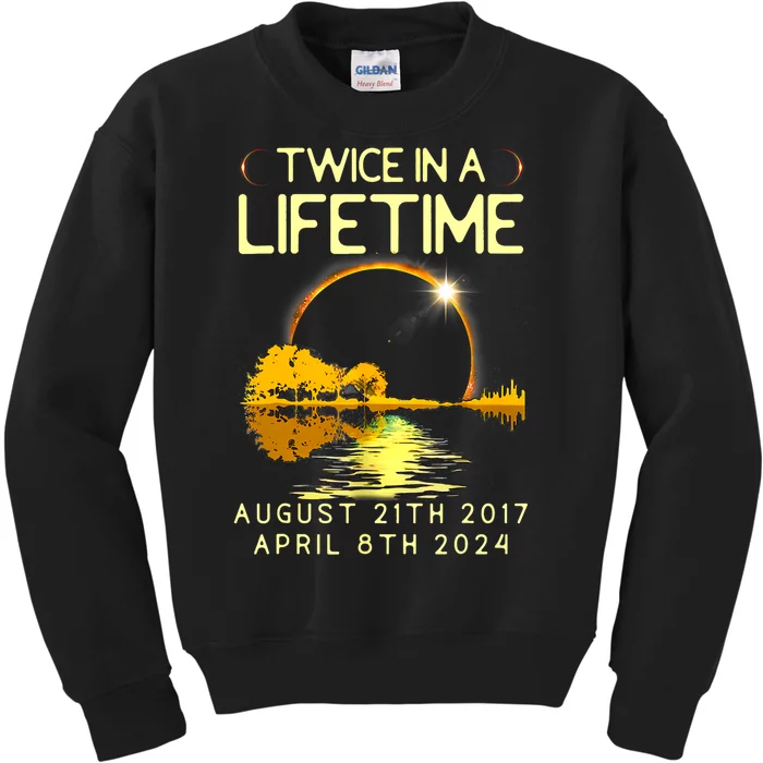 Solar Eclipse Twice In Lifetime April 08 2024 Kids Sweatshirt