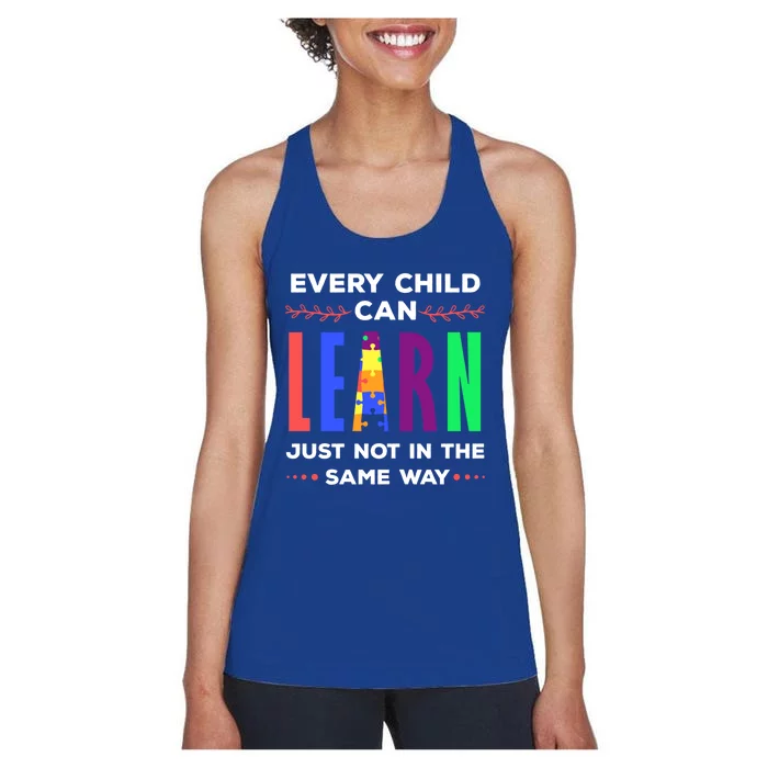 Special Ed Teacher Or Funny Special Education Teacher Gift Women's Racerback Tank