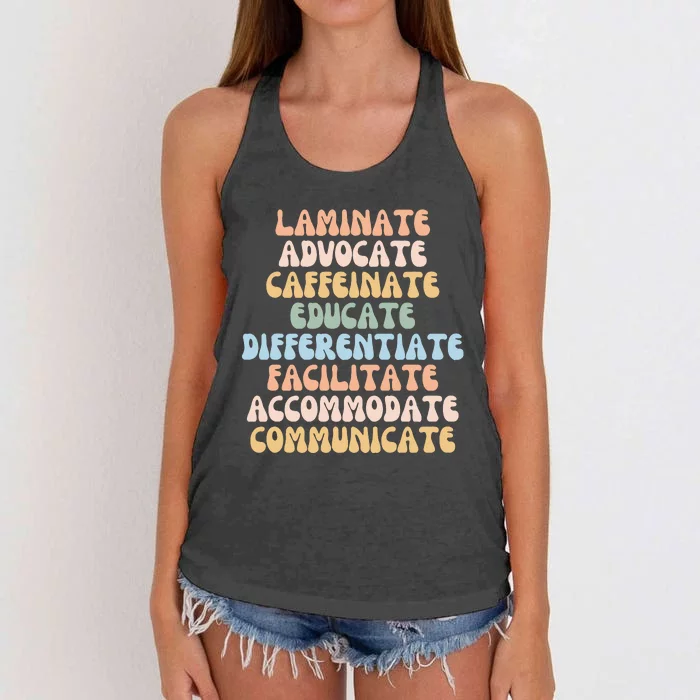 Special Education Teacher Sped Teacher Women's Knotted Racerback Tank