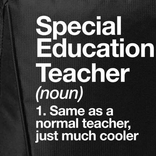 Special Education Teacher Definition Funny Back To School City Backpack