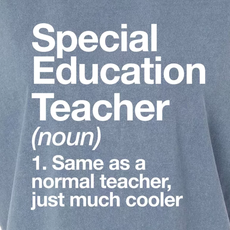 Special Education Teacher Definition Funny Back To School Garment-Dyed Women's Muscle Tee