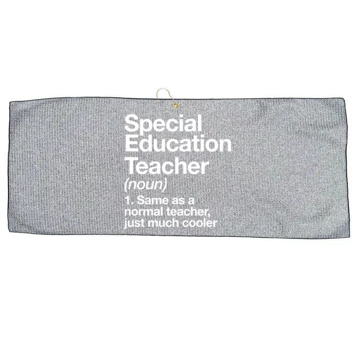 Special Education Teacher Definition Funny Back To School Large Microfiber Waffle Golf Towel