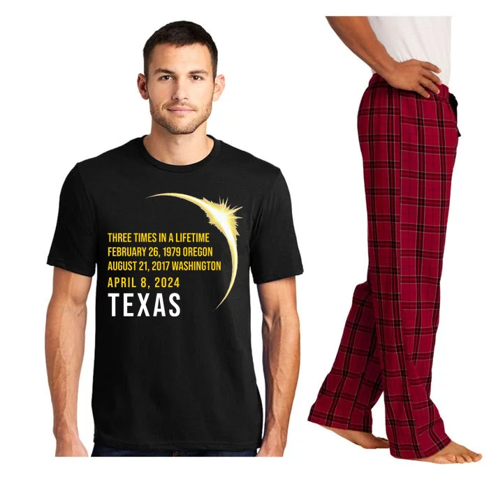 Solar Eclipse Three Times In A Lifetime 2024 Texas Pajama Set