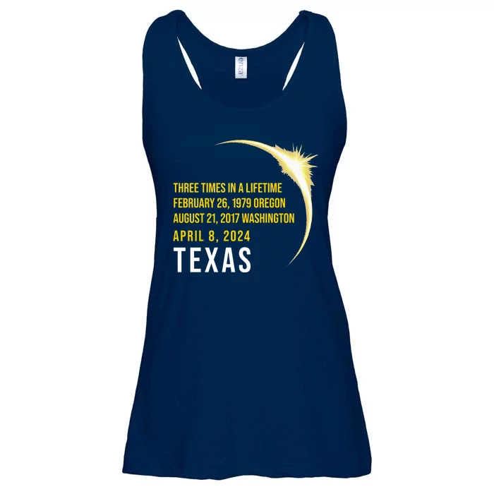 Solar Eclipse Three Times In A Lifetime 2024 Texas Ladies Essential Flowy Tank