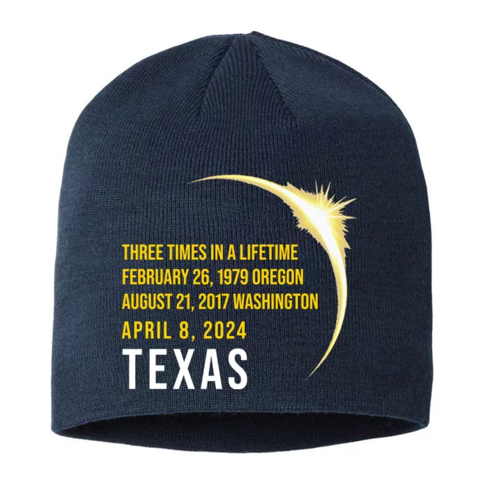 Solar Eclipse Three Times In A Lifetime 2024 Texas 8 1/2in Sustainable Knit Beanie