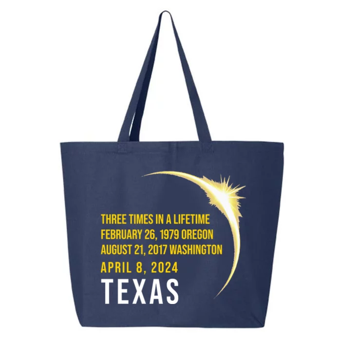 Solar Eclipse Three Times In A Lifetime 2024 Texas 25L Jumbo Tote