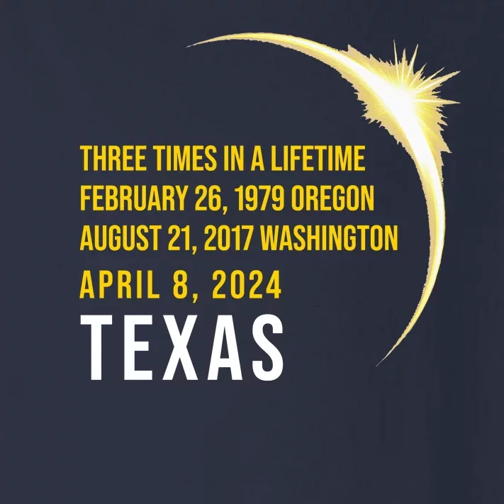 Solar Eclipse Three Times In A Lifetime 2024 Texas Toddler Long Sleeve Shirt